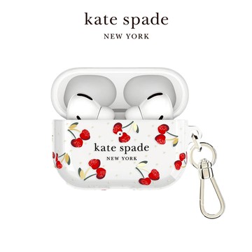 【kate spade】AirPods Pro (第3代) 耳機保護殼套 嬌豔櫻桃