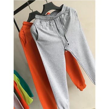 灰色運動褲 九分褲修身男士哈倫褲束腳9分百搭休閑褲子衛褲針織褲