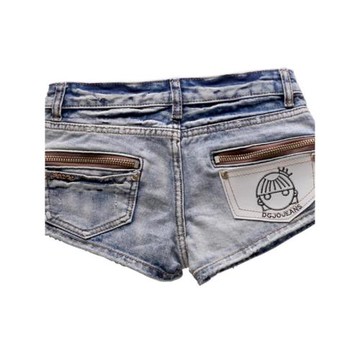歐洲站帶拉鏈做舊破洞低腰牛仔超短褲女夏季新款性感包臀熱褲顯瘦