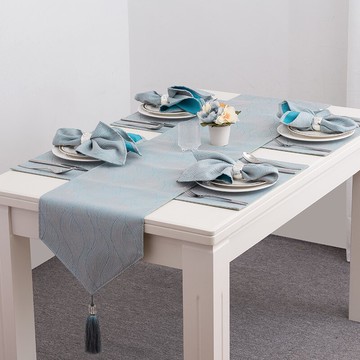 桌旗北歐餐桌旗布長條裝飾布歐式床旗床尾巾現代簡約茶幾桌布