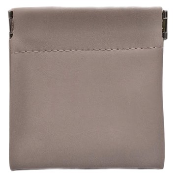 葉子小舖 彈片收納袋零錢包 Set 10 PU皮  8 x 8cm  灰色