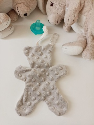 【5日內出貨】小熊 安撫奶嘴夾 安撫巾 奶嘴夾 豆絨布 安撫玩