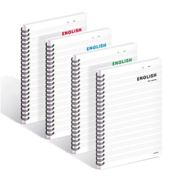 Withna 線圈英文練習筆記本 80-0078  4本  顏色隨機