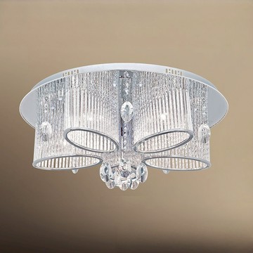 水晶玻璃吸頂五燈 A19-64-71131