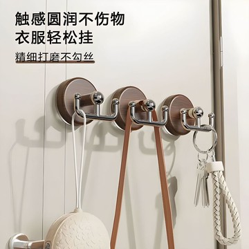 🛒臺灣24h🌳新款吸盤木紋掛鉤中古風家用衛生間浴室毛巾掛免打孔壁掛門後無痕粘鉤
