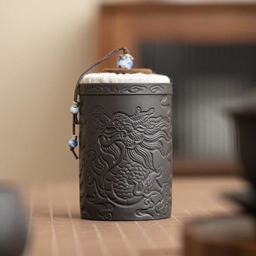 紫砂茶葉罐陶瓷罐小存茶罐裝茶葉盒茶葉包裝盒密封存儲罐茶盒批發
