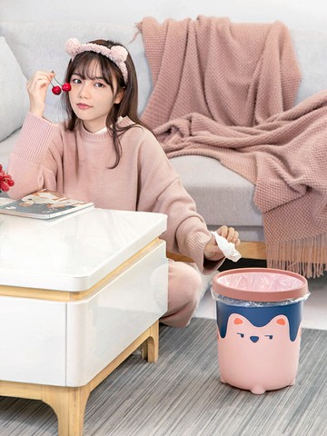 北歐風垃圾桶家用客廳創意可愛臥室廚房衛生間大號無蓋紙簍垃圾桶