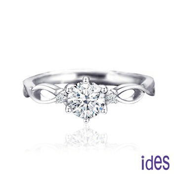ides愛蒂思 日系設計款50分F/VS1頂級3EX車工鑽石戒指結婚戒/寵愛