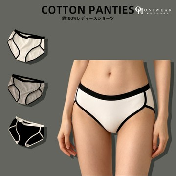 【OniWear】🔥台灣現貨免運🔥日系新款中腰撞色純棉女生內褲 中腰內褲 少女內褲 純棉內褲 內褲女 運動內褲 女士內褲