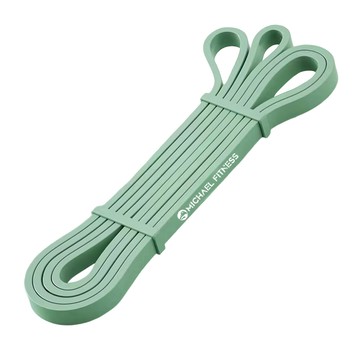 MICHAEL FITNESS 麥克健身 馬卡龍乳膠彈力帶 25磅 綠色  2080 x 13 x 4.5mm  2條