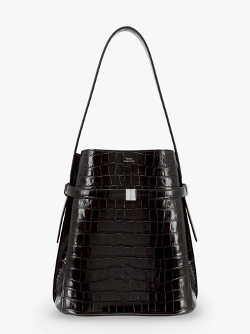 Croco-effect leather bucket bag with frontal strap - TOTEME - gender_Woman