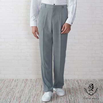 【BARONECE】百搭商務打褶西褲_灰色(67128-03)