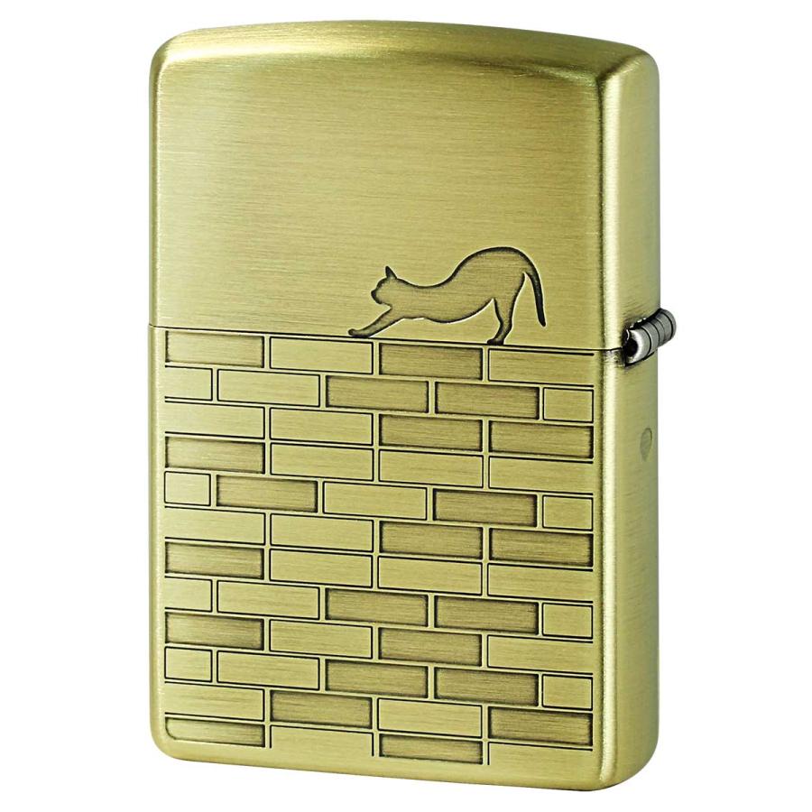 Zippo ジッポライター Cat walk キャットウォーク ブラス メール便可 2BS-CATW