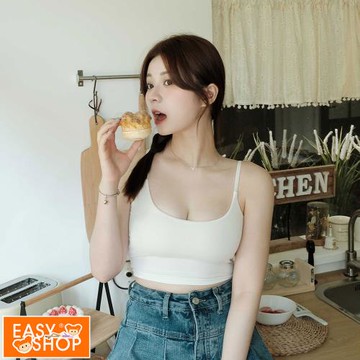 【EASY SHOP】Banana Pie-BRA TOP美背扭結涼感背心-椰白-任