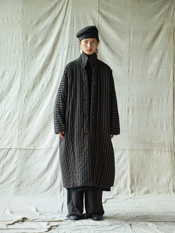 復古文青 / 羊毛混紡長外套 / 休閒棉衣