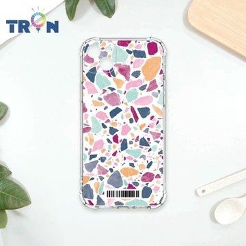 TRON IPhone 14 PLUS 大顆彩色幾何磨石子A款 四角防摔載具殼 軟殼 手機殼