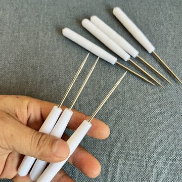 🚀 新品下殺 修鞋工具特細長挑針手工鋼錐小錐子塑料柄鋼針鑽子 錐子針千枚通 11・14