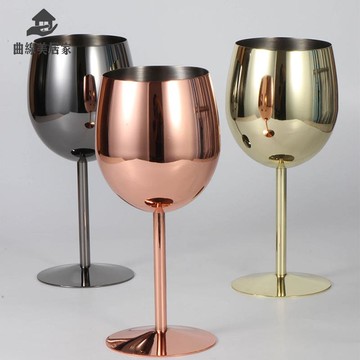 304不銹鋼高腳紅酒杯 葡萄酒杯 雞尾酒杯 香檳杯 酒吧杯子350mlqxm9021