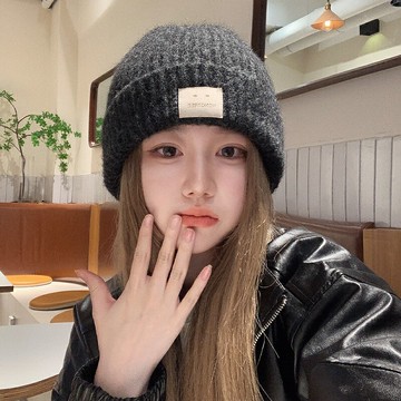 毛線帽女秋冬款寬松顯臉小針織帽子保暖套頭帽百搭冷帽包頭帽