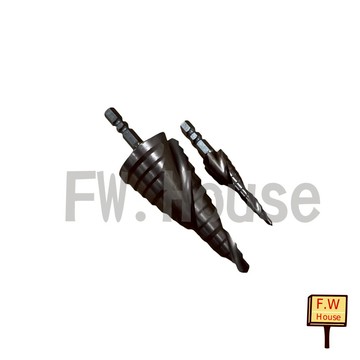 附發票 鍍鈦 最高級 白鐵用 六角柄6.35mm 螺旋階梯鑽 6-25mm 9段 白鐵鑽孔 鐵 鋁 萬用