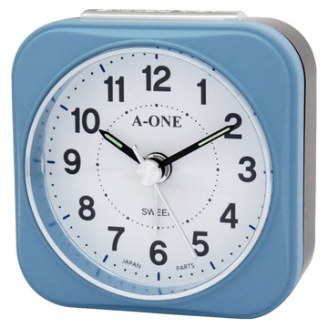 A-ONE 金吉星 方形鬧鐘 超靜音 4分鐘貪睡裝置 大BiBi鬧鈴聲 台灣製造  顏色隨機