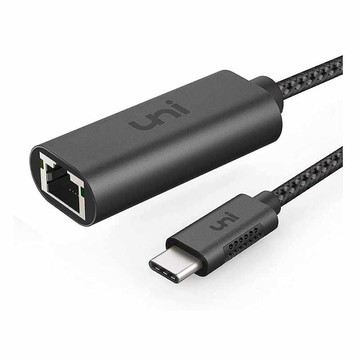 uni USB C轉以太網適配器 兼容MacBook Pro 2017-2020, MacBook Air, Surface, Dell XPS 灰/白 [2美國直購]
