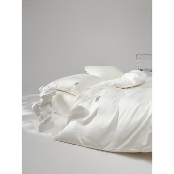 100支新疆長絨棉被套被罩單件100純棉全棉貢緞純色白色酒店風被單