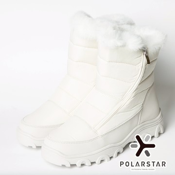 【PolarStar】女保暖毛毛防水雪鞋『白』P25604