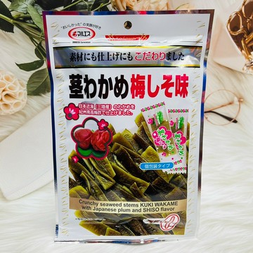日本 MARUESU 茎わかめ 梅しそ味 梅子味海帶 昆布 海帶片｜全店$199免運