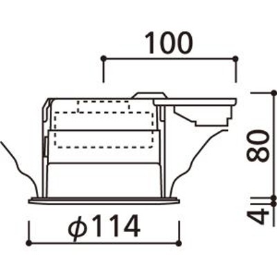 ダウンライト 100φ埋込穴 LED電球交換型 60W相当 電球色 オレンジ色の