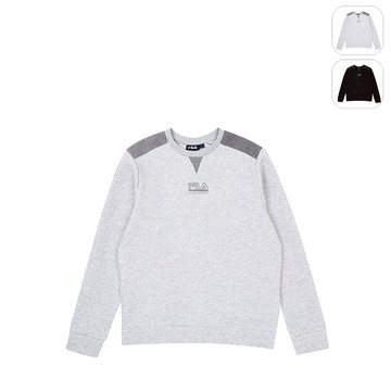 【FILA】中性 長袖圓領T恤-麻灰 1TEY-5808-MY