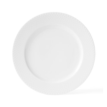 北歐櫥窗 Lyngby Porcelæn Rhombe 菱紋 晚餐盤（Ø 27cm、白）