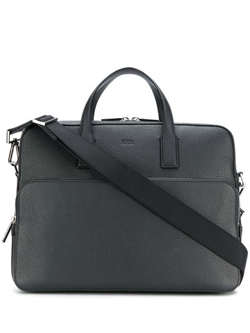 BOSS - Crosstown briefcase - men - Calf Leather - One Size - Black