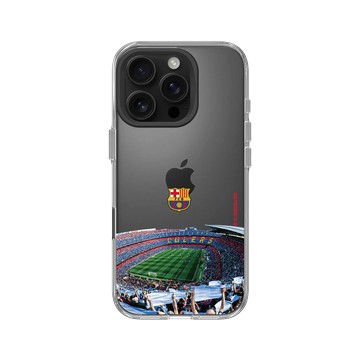 iPhone 16 Pro Clear Case（相機按鈕） 透明 - FC Barcelona - Stadium Edition