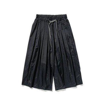 冰感九分褲男夏季輕薄款暗黑系寬松設計感小眾裙褲闊腿褲冰絲褲潮