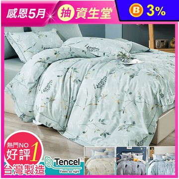 專櫃級天絲床包枕套組/床包鋪棉兩用被組 單人/雙人/加大/特大 台灣製