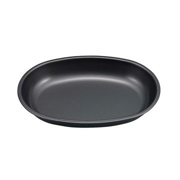 CAPTAIN STAG 鹿牌 戶外CS經典款橢圓盤  金屬黑塗層  直徑24.1 x 高3.5cm  CS_HU-0062  1個