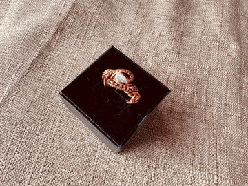 230608 wire wrapping 月亮石 銅線 繞線 介指