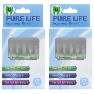 PuRE LiFE 寶淨 纖柔護齒可替換牙間刷毛 1.2-1.3mm  10支  2盒