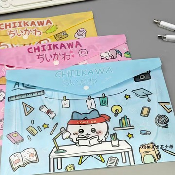 🌟台灣出貨🌟吉伊卡哇 小八 烏薩奇 文件袋 按扣 防水 資料袋 A4 大容量 收納袋 試卷 文件夾學生 文件夾 文件夾子