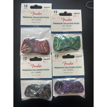 昕欣樂器  Fender Classic Celluloid 351 heavy Shape pick 彈片單片