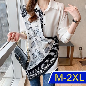 [韓國K.W.]設計款追加復古隨興襯衫上衣(防曬/長袖襯衫/長袖上衣/薄外套)