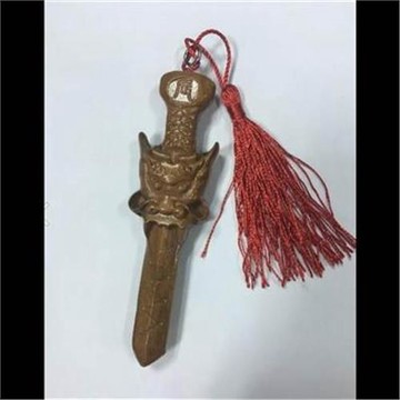 龍頭鳳頭開光肥城桃木小劍七星劍壓驚辟邪化煞法師劍