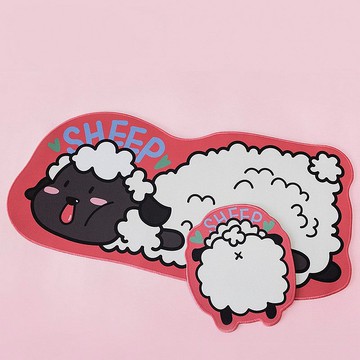 手繪羊羊插畫 異形滑鼠墊