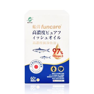 【船井生醫】日本進口 97% Omega-3 rTG高濃度純淨魚油 EPA+DHA 60顆/盒