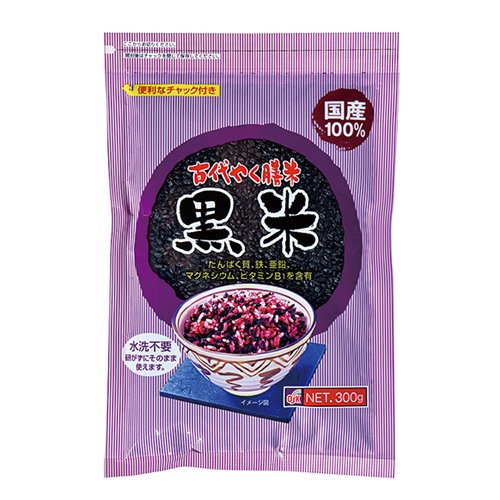 小谷穀粉 やく膳健康食品 黒米 300g