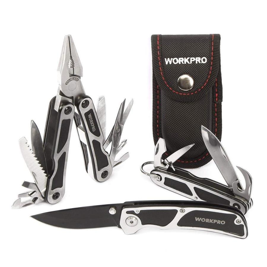 WORKPRO 個サバイバルツールキットマルチプライヤー多機能ナイフ戦術的なナイフキャンプ MULTITOOLS