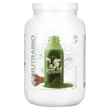 NutraBio, 草飼分離乳清蛋白，抹茶拿鐵，2 磅（907 克）