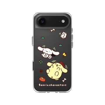 iPhone Air Clear Case（相機按鈕） 透明 - 三麗鷗-布丁狗＆大耳狗綜合圖 Mix Characters - 開心打滾