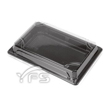 KZ-02/TS-010壽司盒(黑) (外帶餐盒/水果盒/綜合壽司/冷盤/沙拉/生魚片/塑膠餐盒)【裕發興包裝】KZ007/YL005